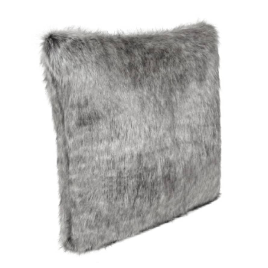 Helen Moore Faux Fur Cushion - Steel