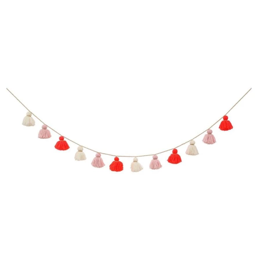 Meri Meri Pink Coral Tassels Garland