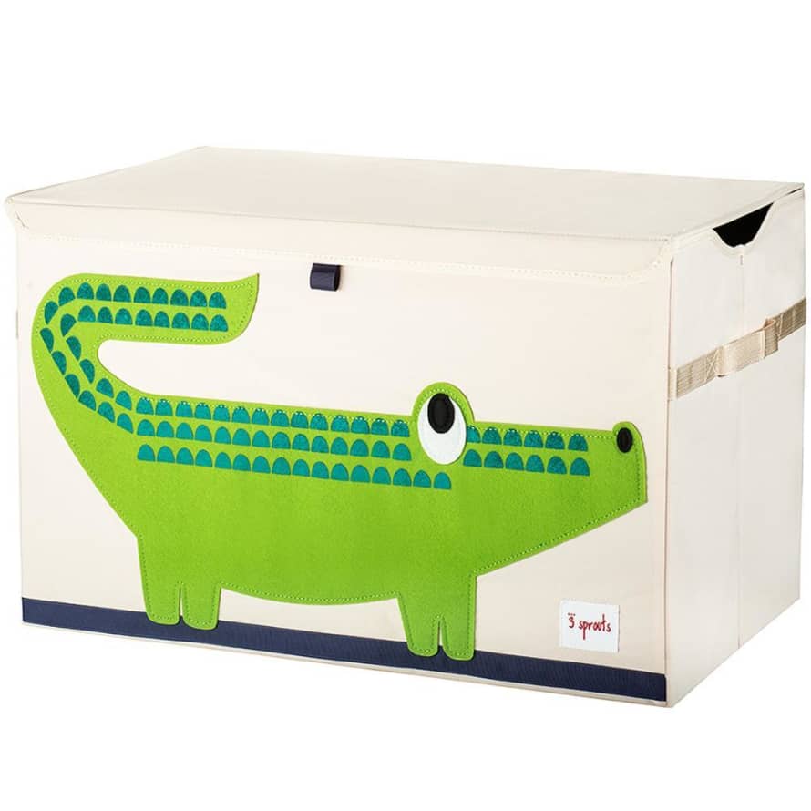 3 Sprouts Crocodile Toy Trunk Folding Box