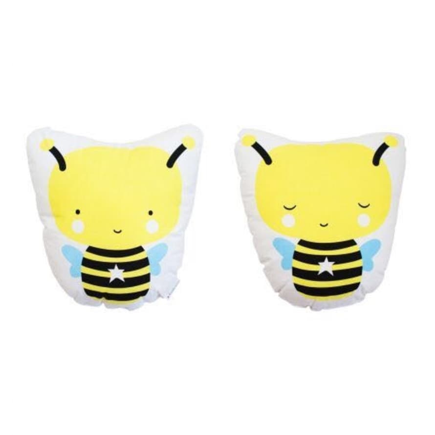 A Little Lovely Company Bee-Shaped Pair Cushions