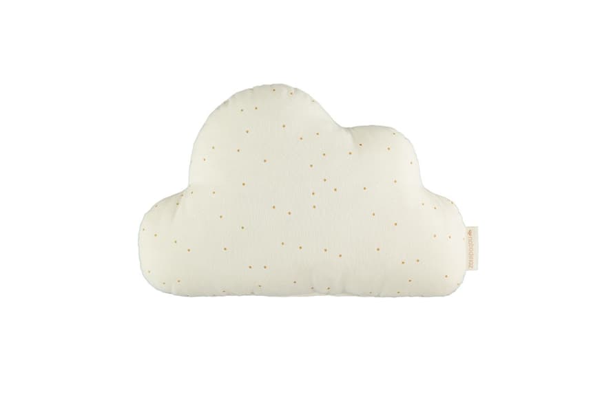 Nobodinoz 24 x 38cm Natural Honey Sweet Dots Cloud Cushion