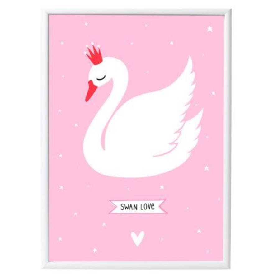 A Little Lovely Company Swan Poster