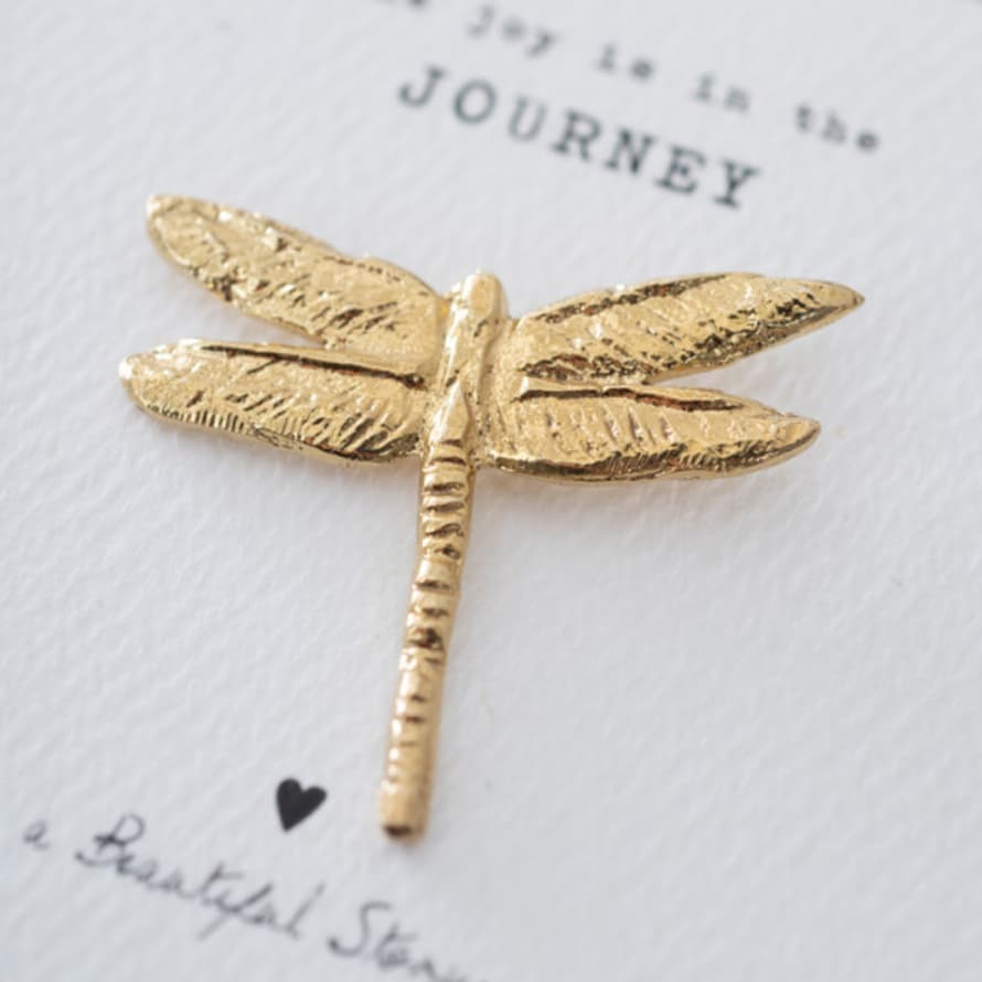 A Beautiful Story Gold Dragonfly Brooch