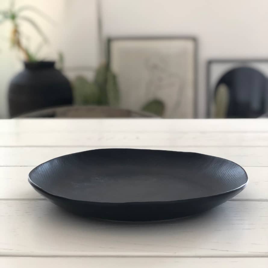 Mos Portugal Black Matt Dessert Plates - set of 4