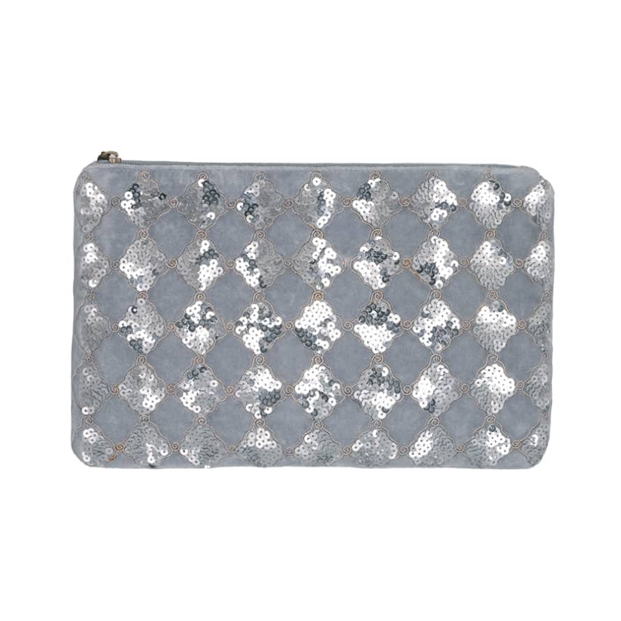 Belle & Toile Baby Blue Sequins Pouch