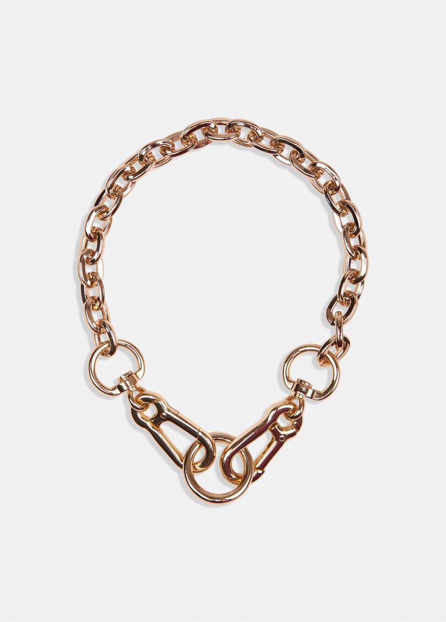 Essentiel Antwerp Gold Tone Clasp Chain Necklace