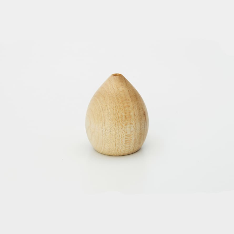 Akarino-Tane Natsume (Jujube) Shape Mini Wooden Vase from Japan