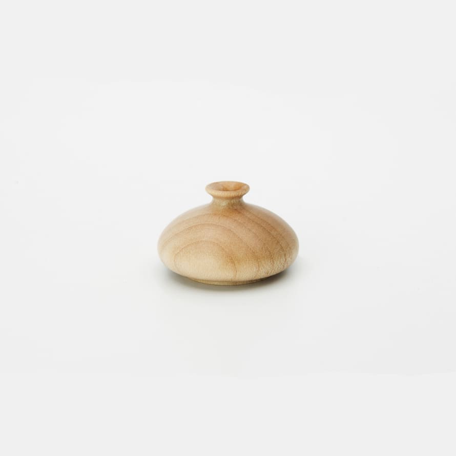 Akarino-Tane Tokuri (Japanese Sake Decanter) Shape Mini Wooden Vase from Japan