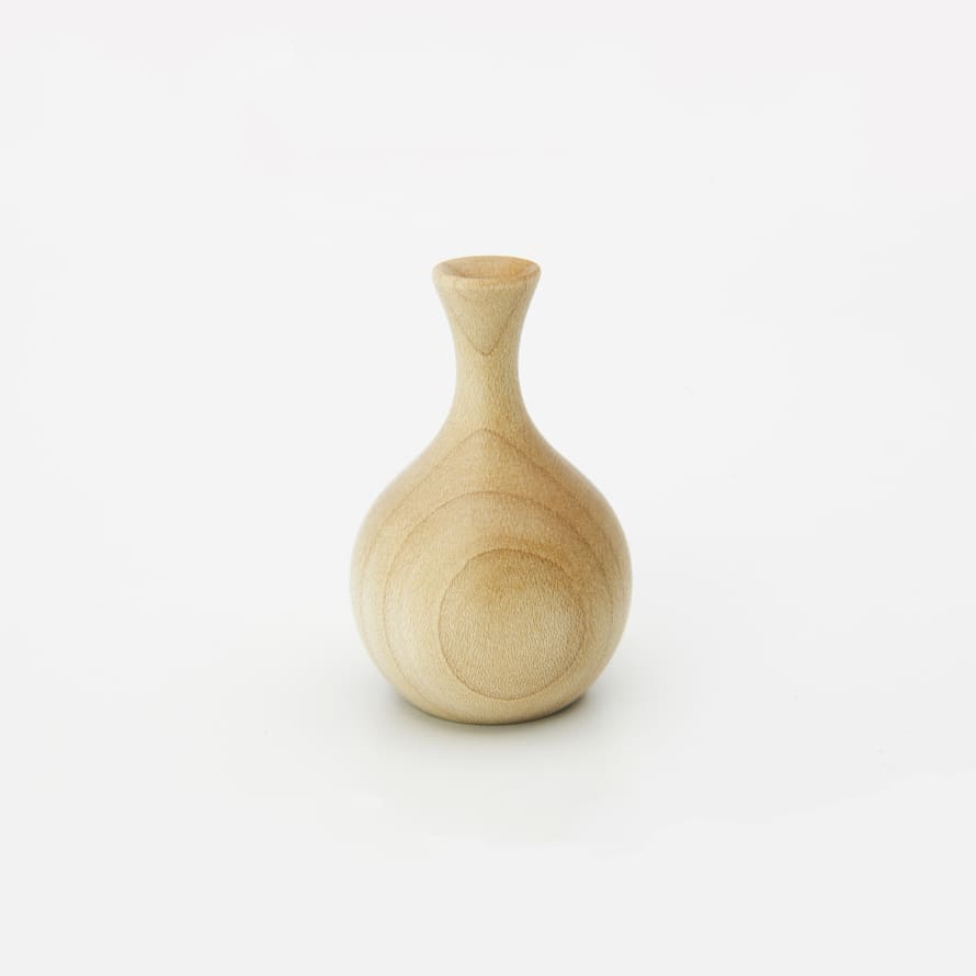 Akarino-Tane Tsurukubi (Crane Neck) Shape Mini Wooden Vase from Japan