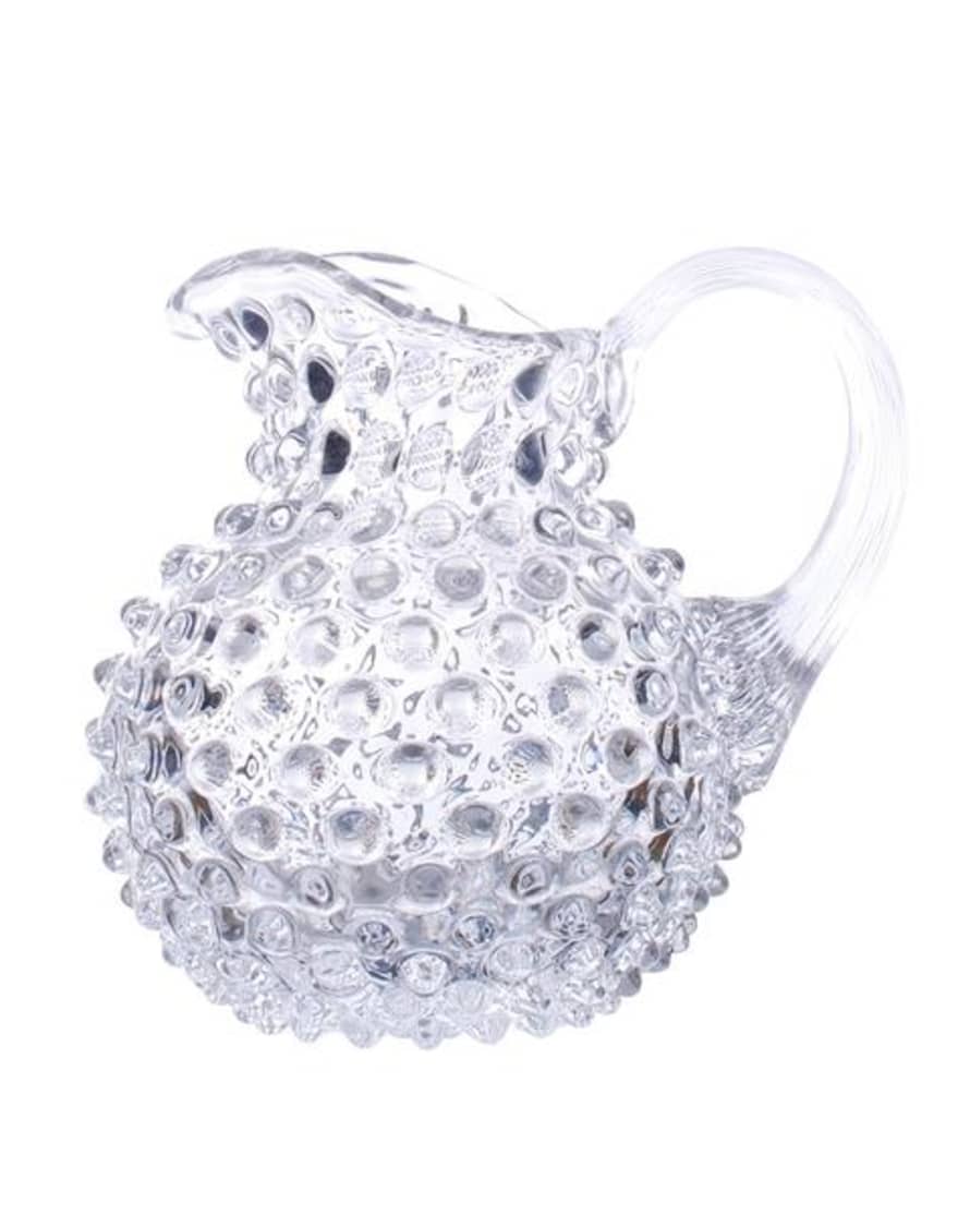 Or & Wonder Collection Small Clear Round Hobnail Pitcher