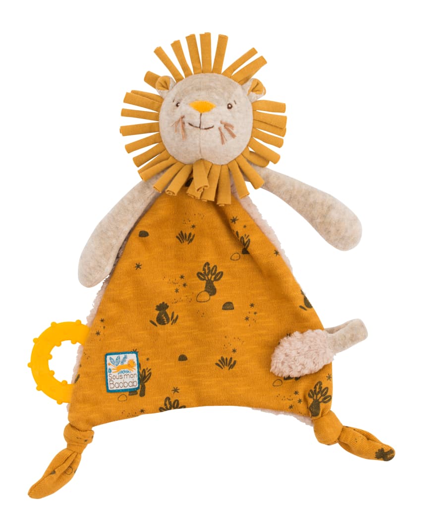 Moulin Roty Under My Baobab Doudou Tie Lion Pacifier