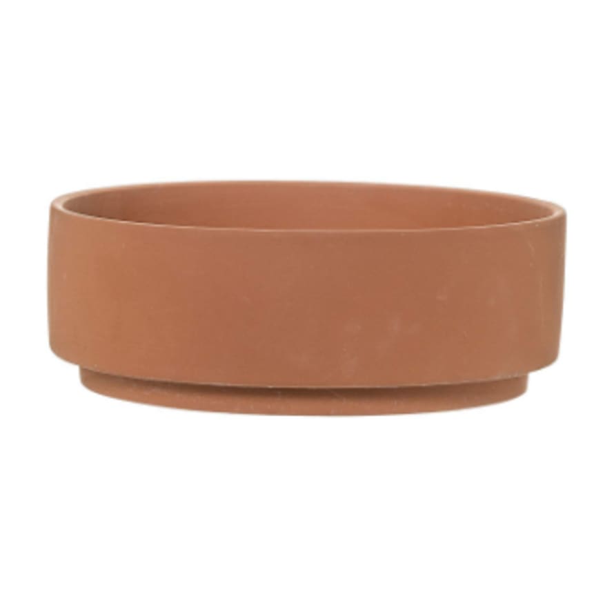 Bloomingville Pot Ø22xH8 cm in flat terracotta