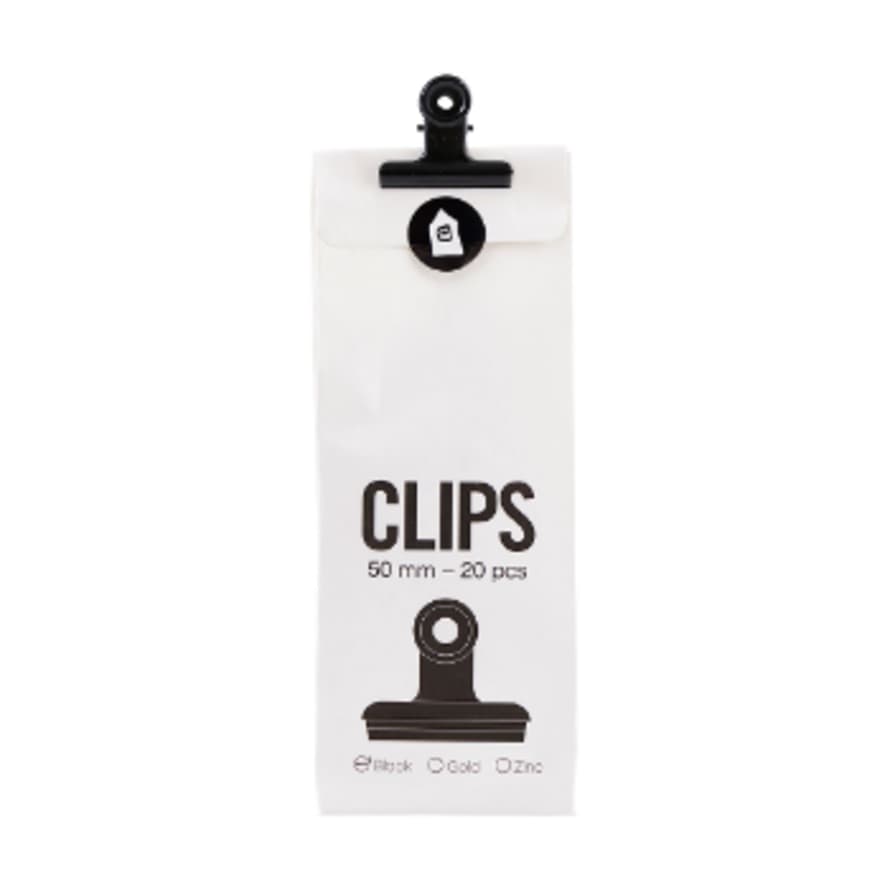 Monograph Pack of 20 Black Steel Office Noticeboard Clip