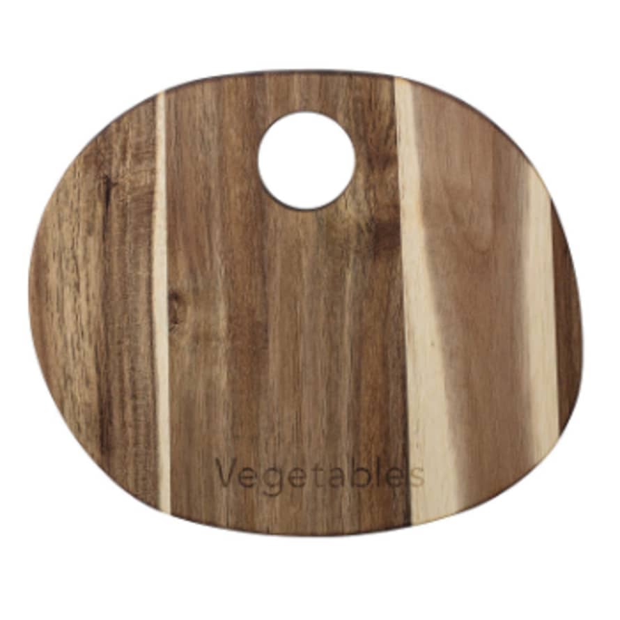 Bloomingville Round Brown Acacia Wood Vegetable Cutting Board L30xW22 cm