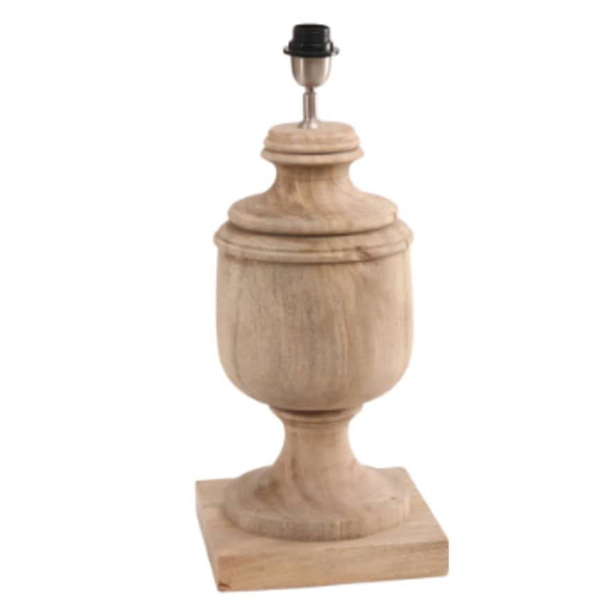 PTMD Light-coloured solid wood table lamp base