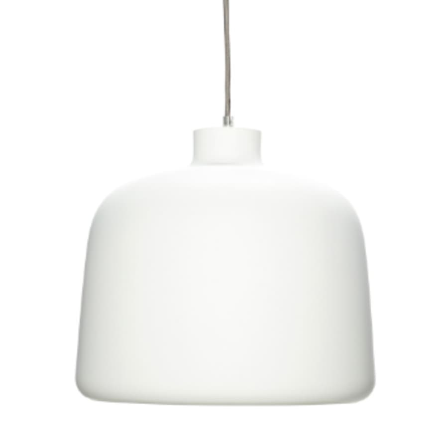 Hubsch White Aluminum Suspension Hanging Lamp