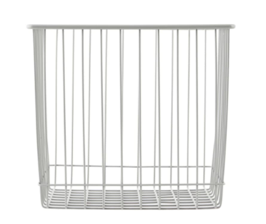 Monograph Metal Basket in Grey Metal 22x20cm