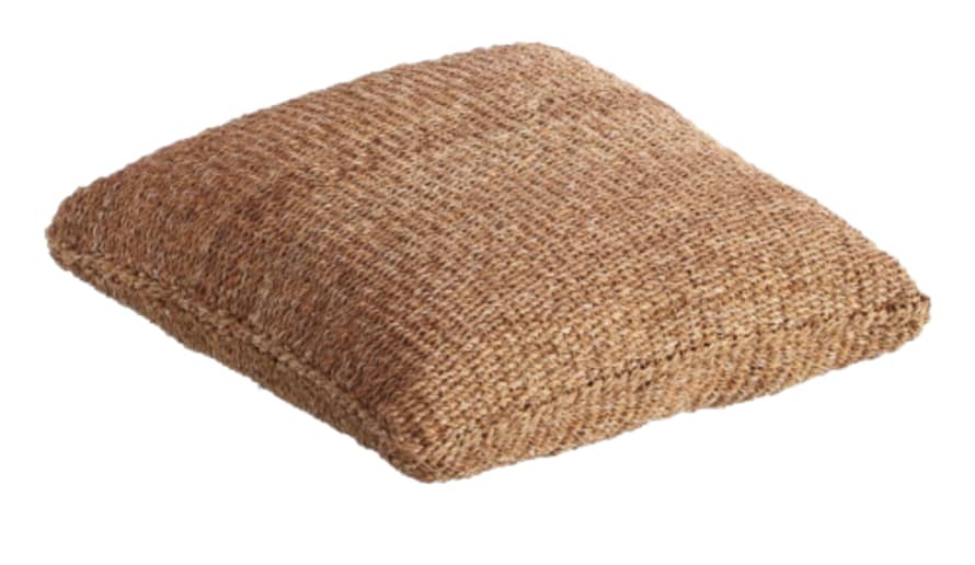 Dröm Collection  80x80cm Floor Pouffe in Natural Colored Jute