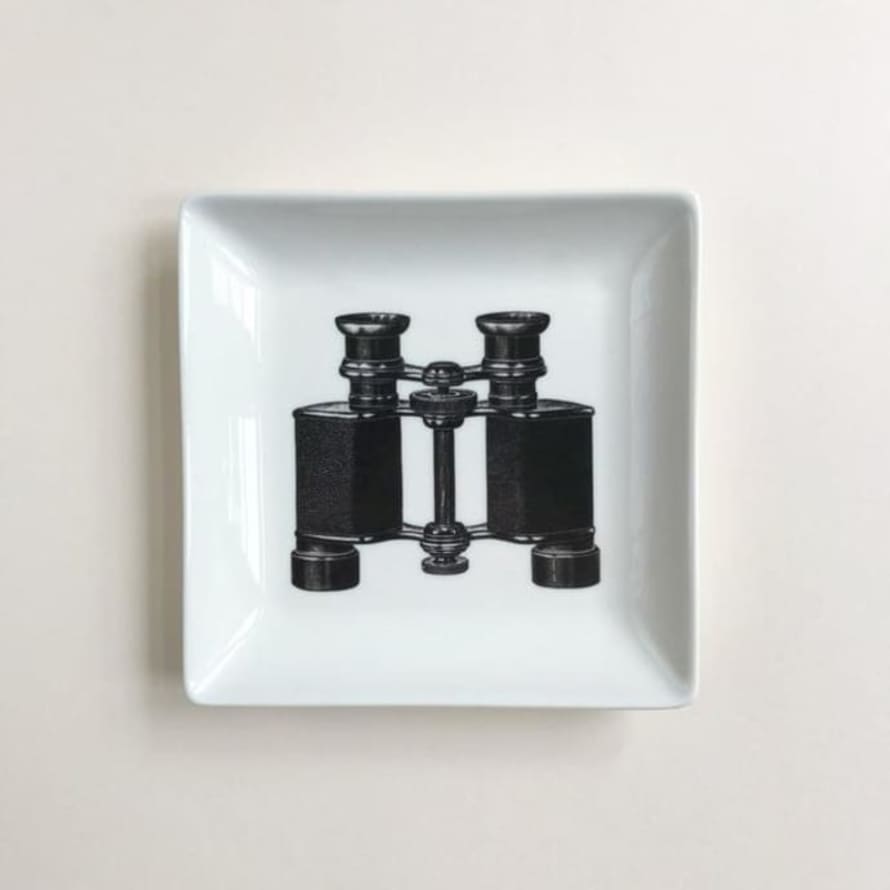 Magpie White Binoculars Trinket Tray