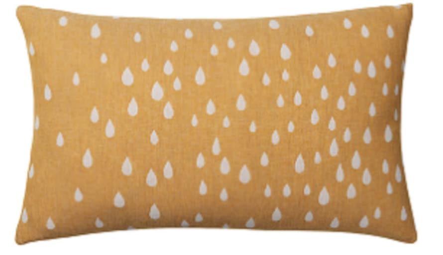 THE BROWNHOUSE INTERIORS 40 x 60cm Sun Yellow Merino Raining Cushion