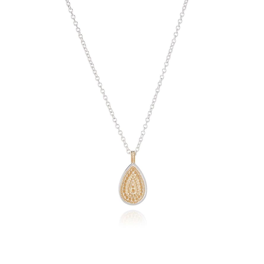 Anna Beck Gold and Silver Single Teardrop Necklace