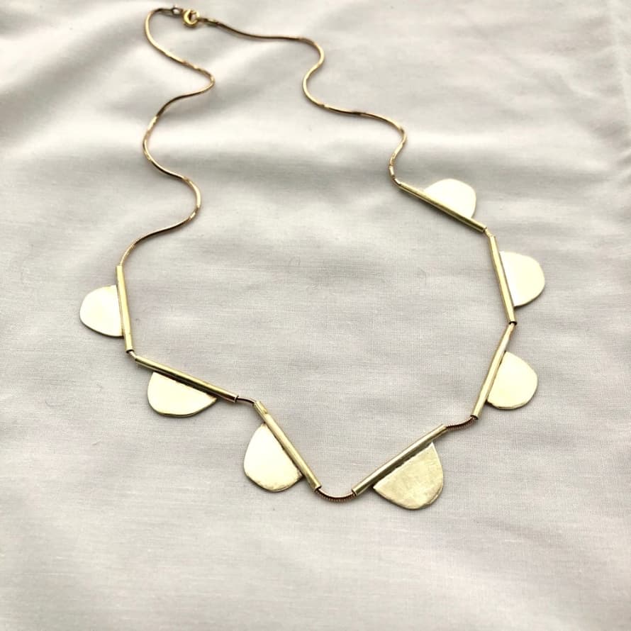 lima-lima Mabel Scallop Necklace Brass