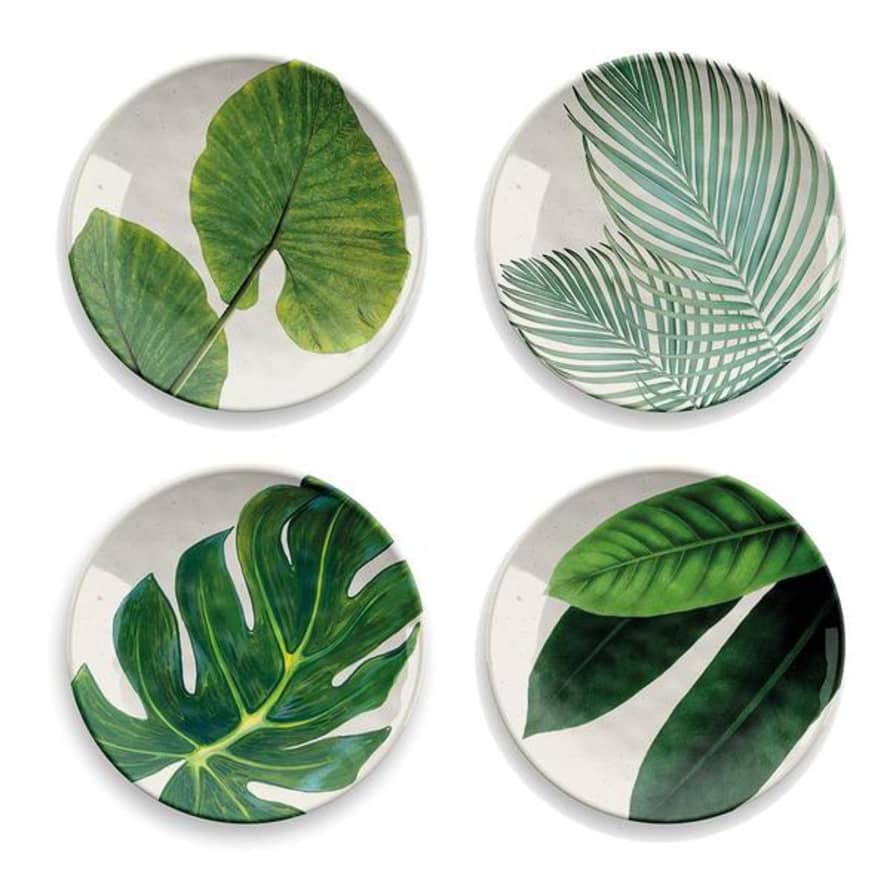 Eddingtons Amazon Floral Set Of 4 Assorted Side Plates 22 Cms