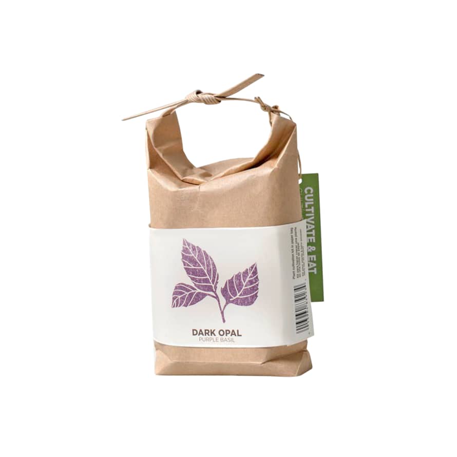 Noted Grow Your Own Basil in Japanese Paper Bag - Dark Opal Basil