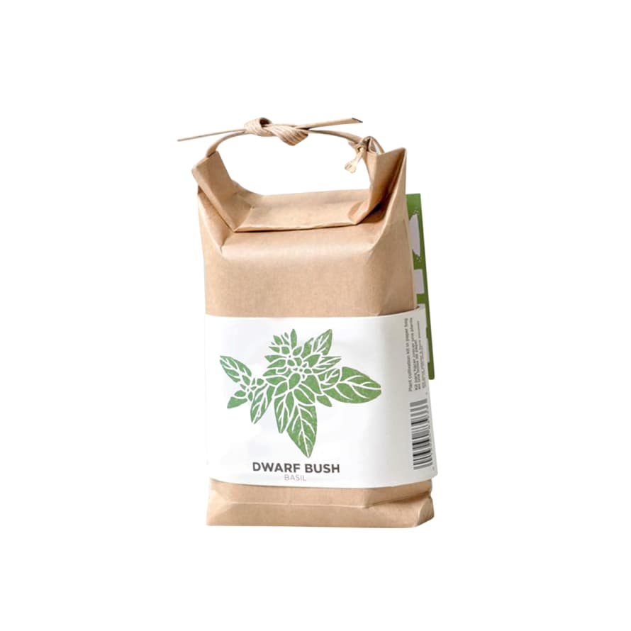 Noted Grow Your Own Basil in Japanese Paper Bag - Dwarf Bush Basil