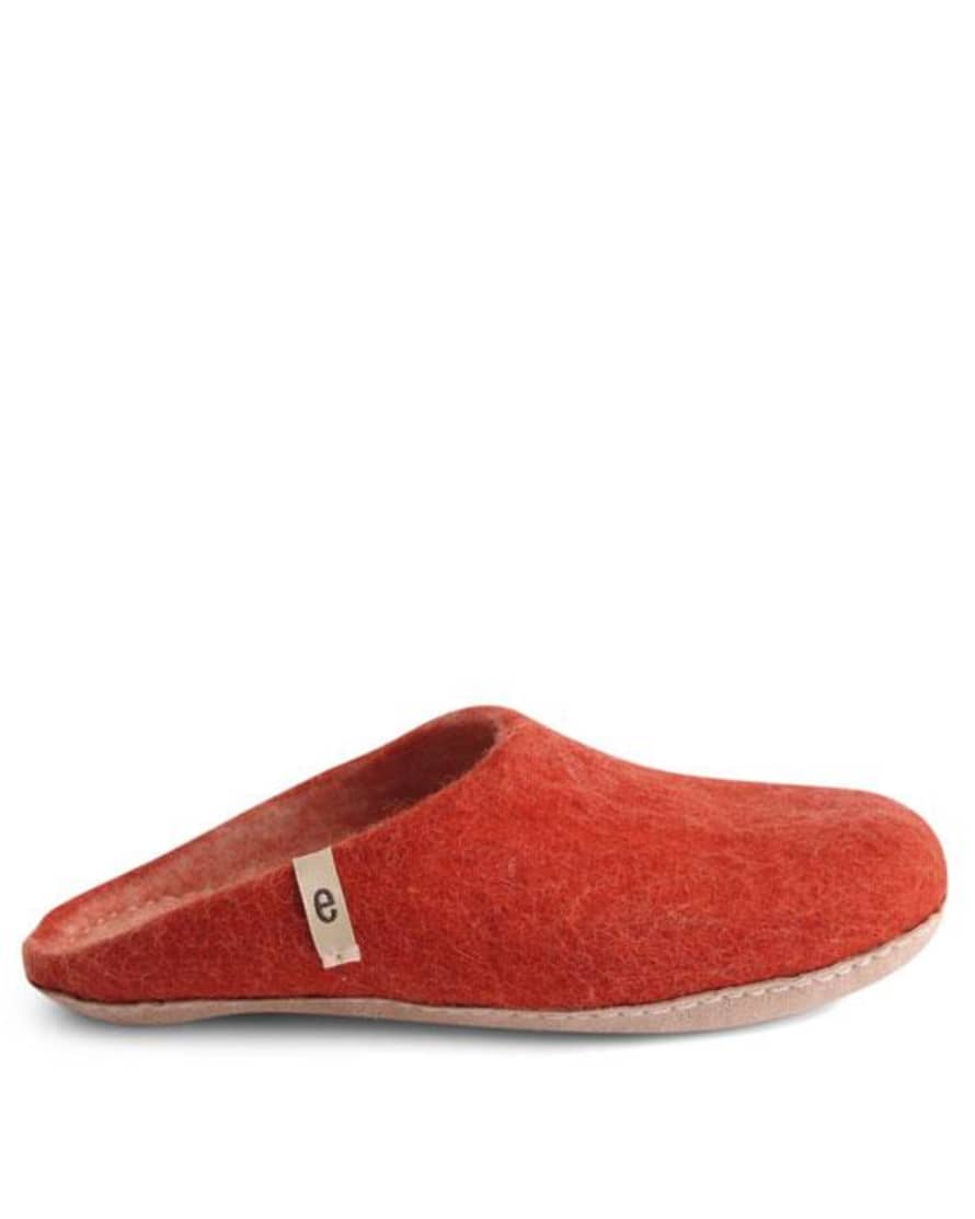egos Wool Slippers Rusty Red