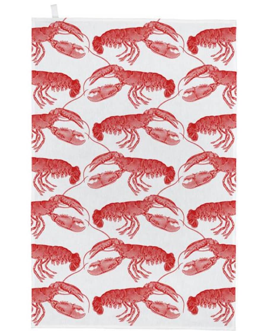 Thornback & Peel Lobster Coral Tea Towel