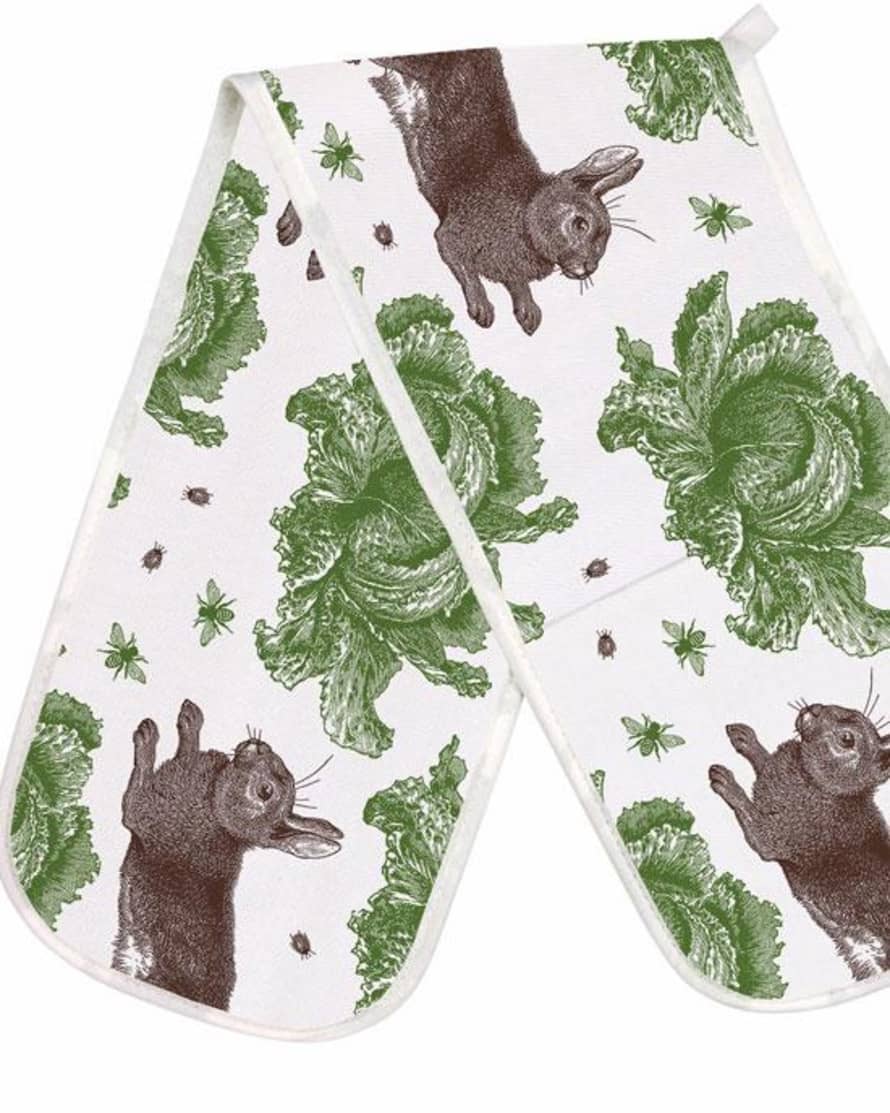 Thornback & Peel Double Oven Glove Rabbit Cabbage