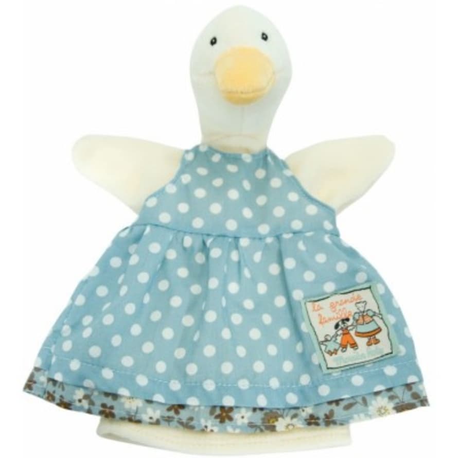 Moulin Roty 25cm Jeanne the Goose Hand Puppet Toy