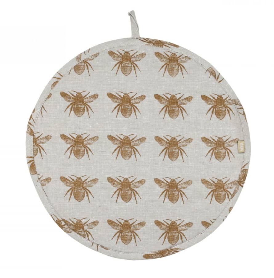 Raine&Humble Mustard Recycled Cotton Bee Aga Cover