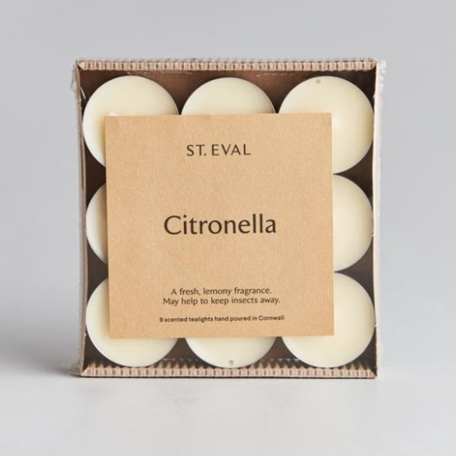 St Eval Candle Company Citronella Scented Tealight Pack of 9