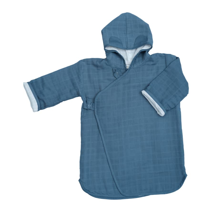 FABELAB Children Bathrobe in Blue (3 - 7 years Old)