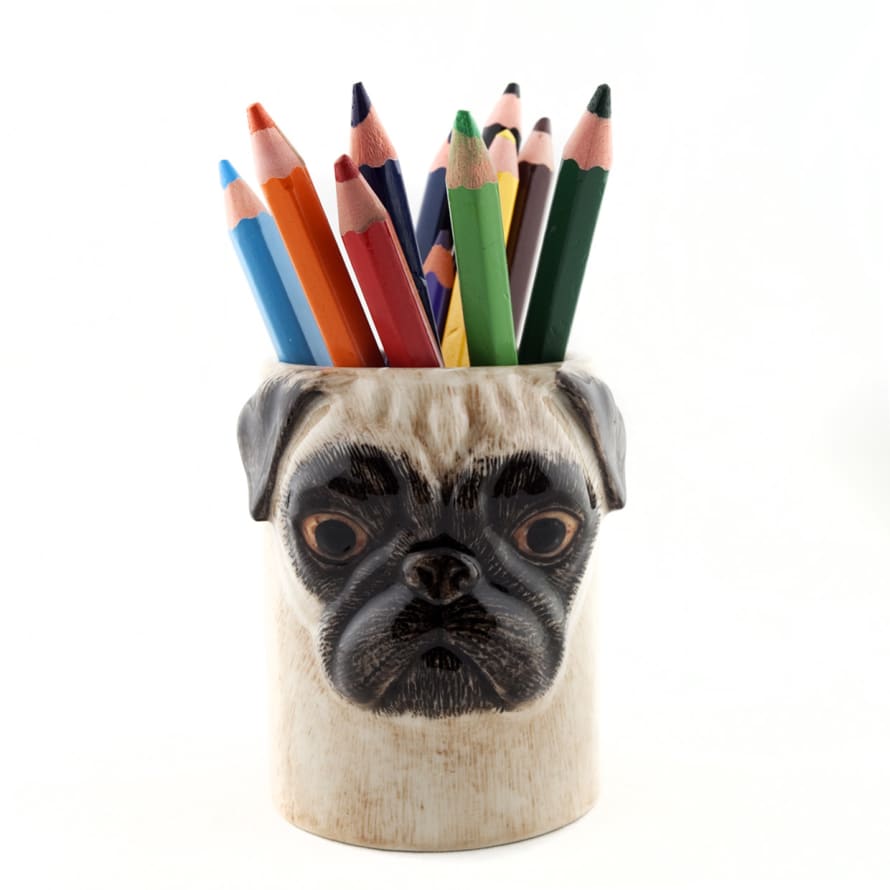 Quail Ceramics Pug Fawn Pen Pot