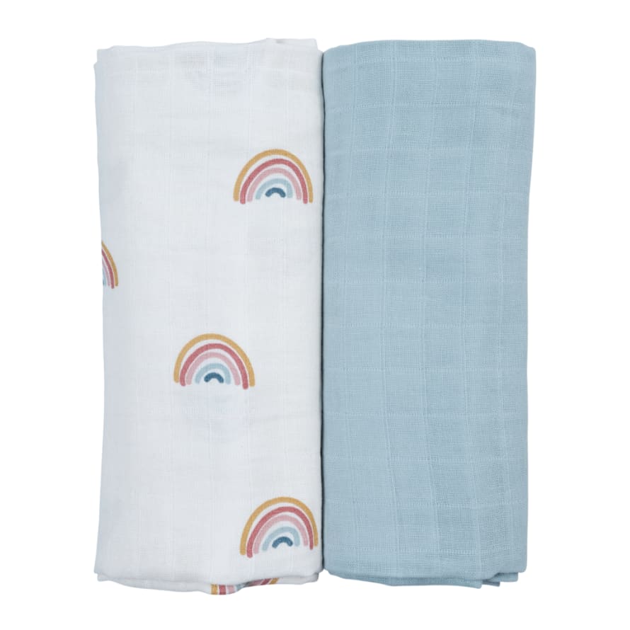 FABELAB Organic Cotton Swaddle Gift Box Set Rainbow