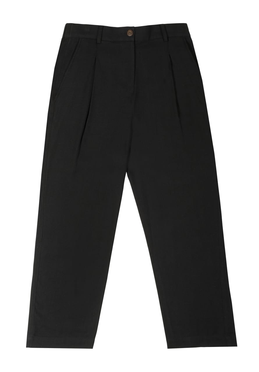 People Tree Anwen Cropped Trousers In Black