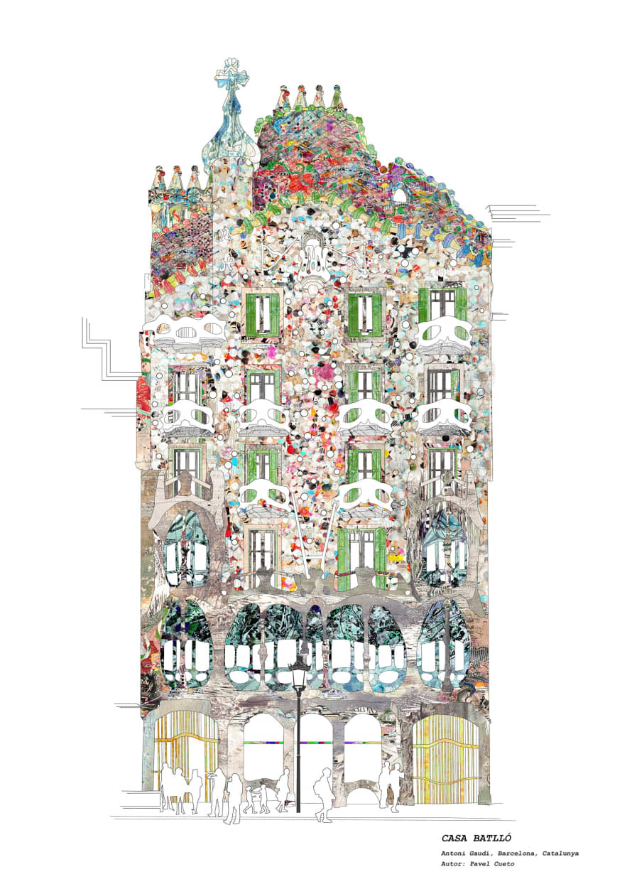 Bornisimo Casa Batllo Barcelona Print A4