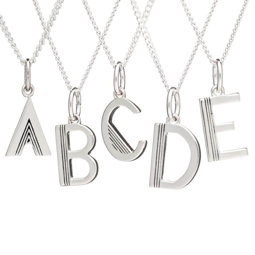 Rachel Jackson Silver D Initial Necklace