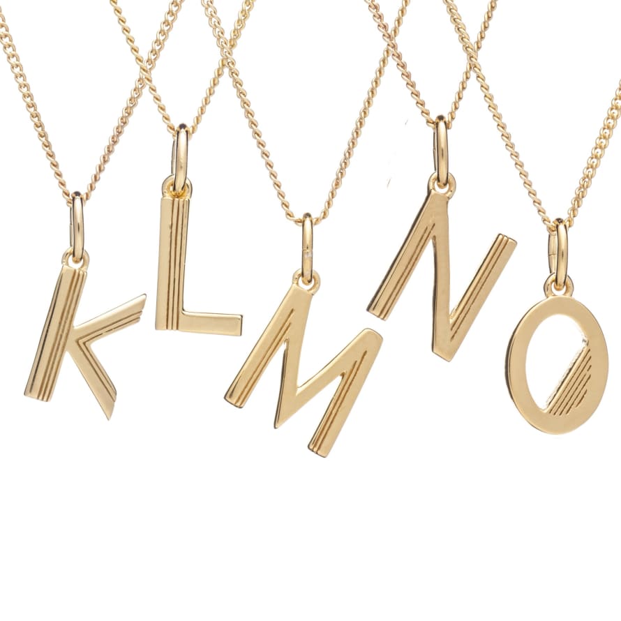 Rachel Jackson Gold M Initial Necklace