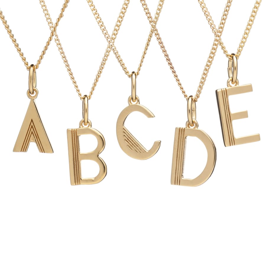 Rachel Jackson Gold E Initial Necklace