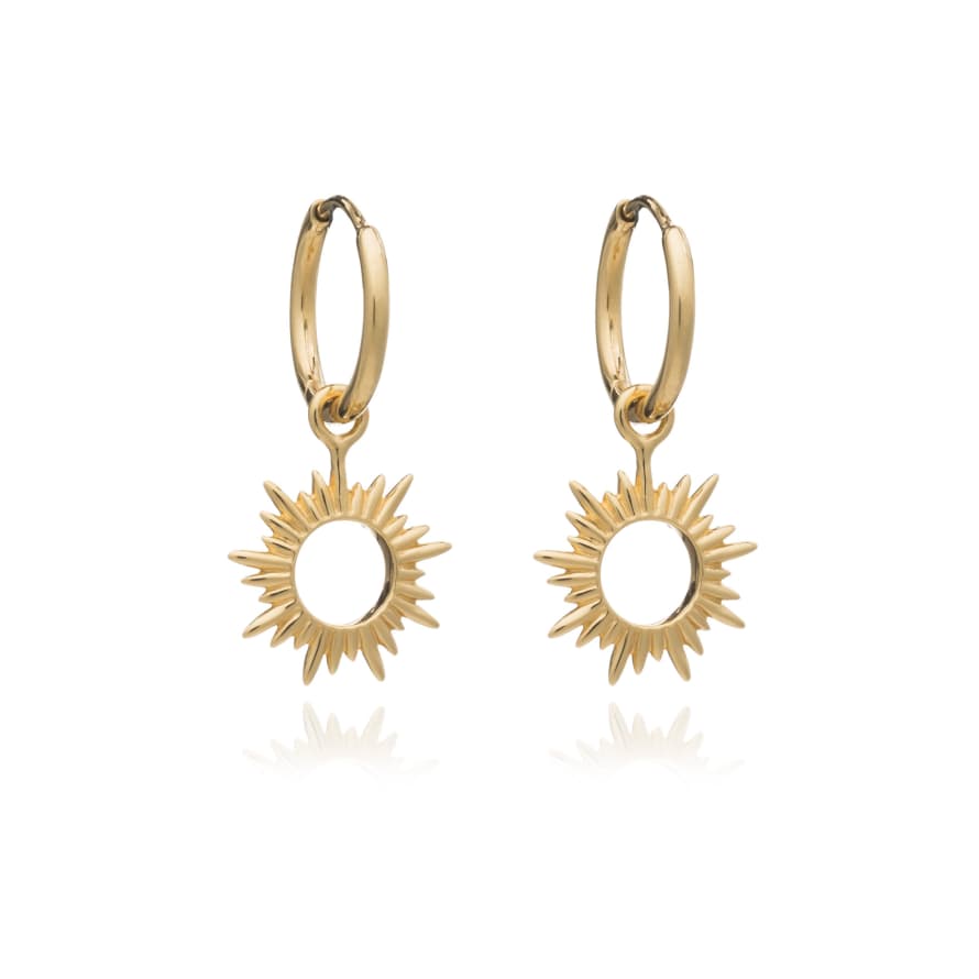 Rachel Jackson Gold Sunrays Mini Hoop Earrings