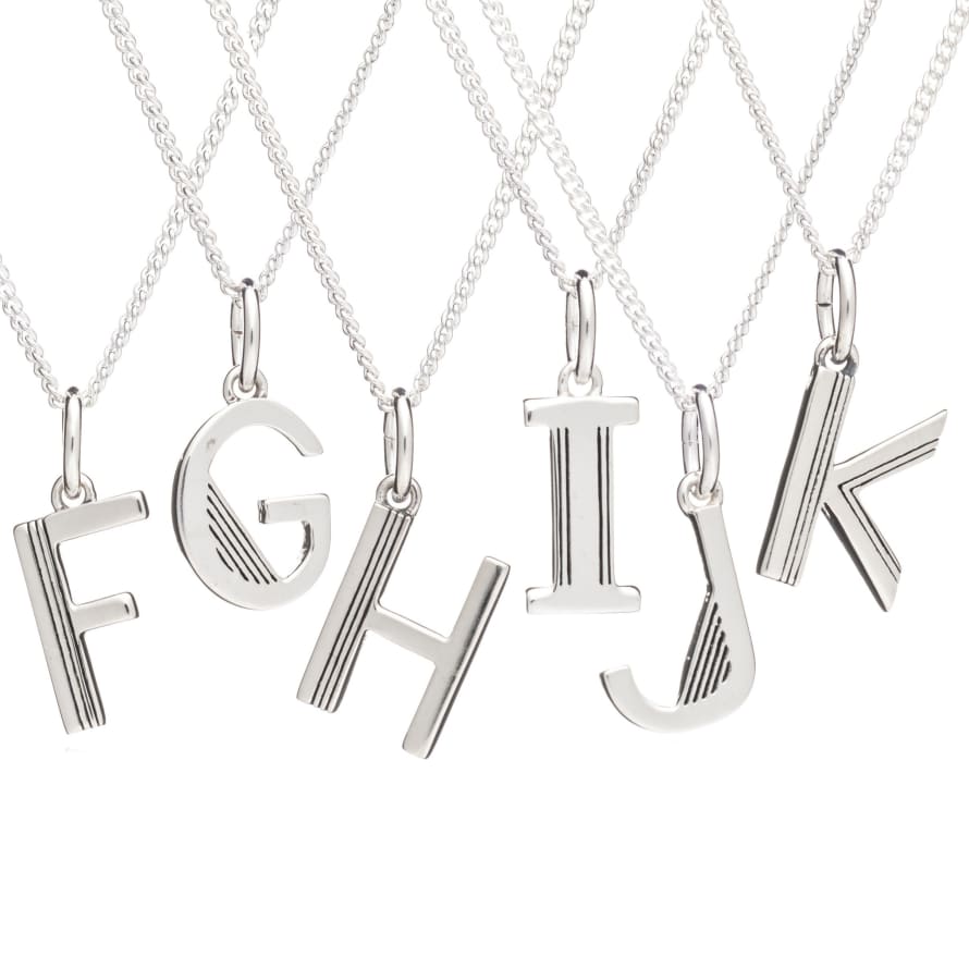 Rachel Jackson London  Silver Letter K Initial Necklace