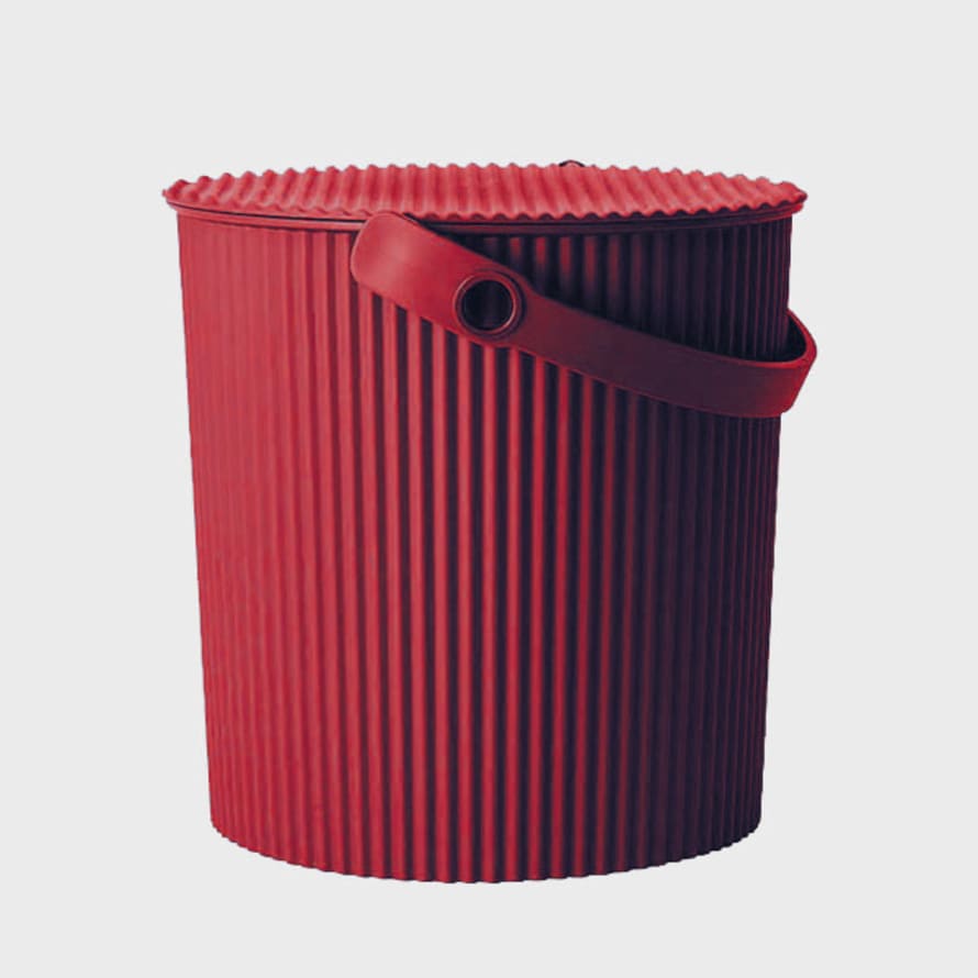 Hachiman Mini Red Lidded Storage Bucket