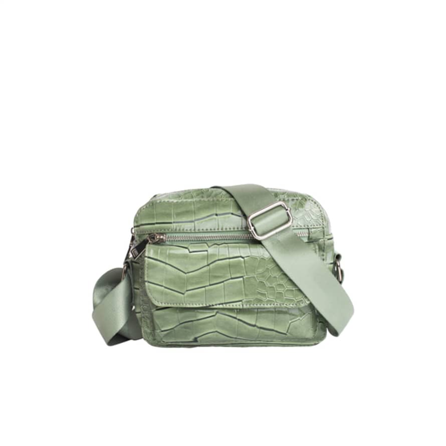 Hvisk Halli Croco Vegan Bag - Dusty Green 