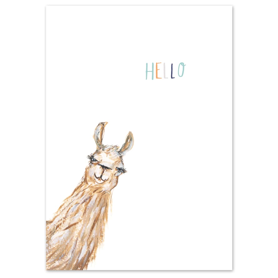 Fiona Purves A5 Hello Llama Print