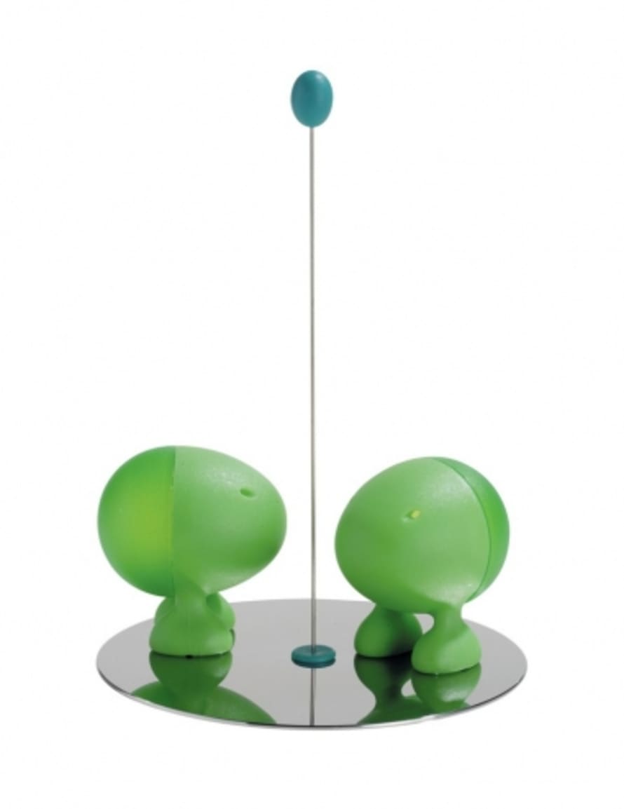 Alessi Green Lilliput Salt and Pepper Set