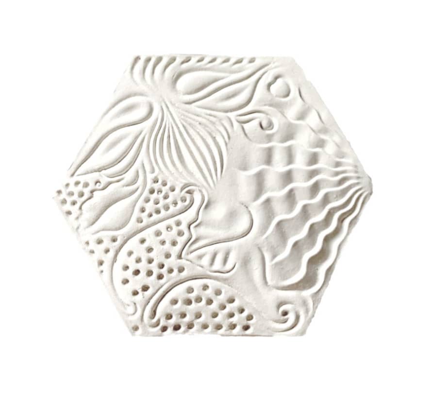 Bornisimo Ceramic Coaster Gaudi Panot White